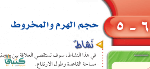 شرح درس مساحة سطح المنشور والأسطوانة الدرس السادس رياضيات ثاني متوسط ف2 الفصل الثاني موقع معلمات